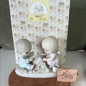 Precious Moments God Bless Our Home Figurine - Cream and White